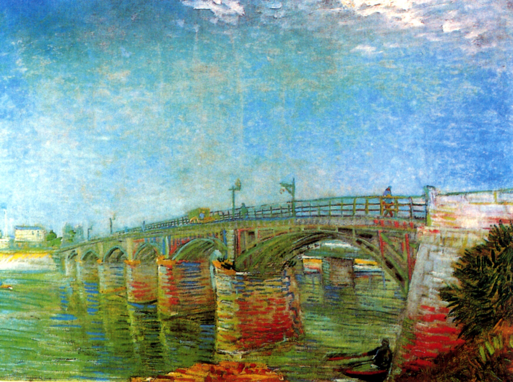 Картина Ван Гога Мост над Сеной в Аньер 1887